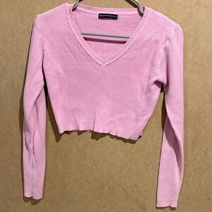 Brandy Melville Light Pink Ribbed Top